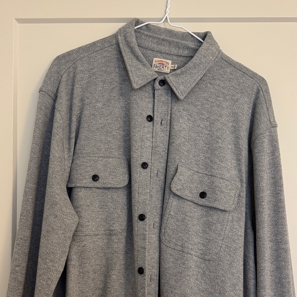 Faherty Co. LEGEND Gray Button-down Shirt